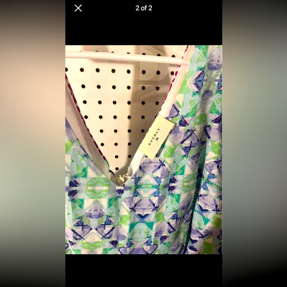 Summer dress. Pink and green. - Picture 2 of 2